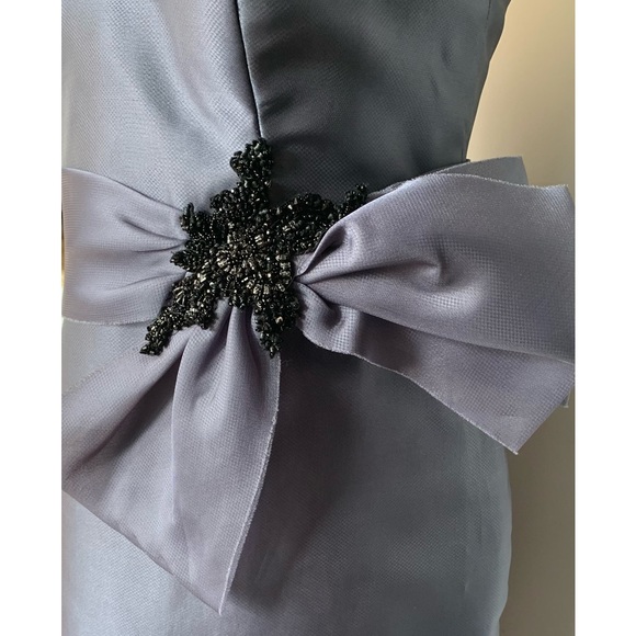 NOIR by Lazaro Strapless Cocktail Waist Bow Dress - Picture 5 of 7